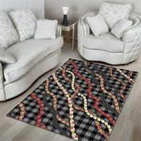 Hawaii Palaka Niihau Shell Lei Area Rug Tropical Island Plaid Patterns