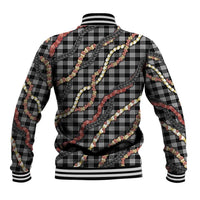Hawaii Palaka Niihau Shell Lei Baseball Jacket Tropical Island Plaid Patterns