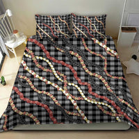 Hawaii Palaka Niihau Shell Lei Bedding Set Tropical Island Plaid Patterns