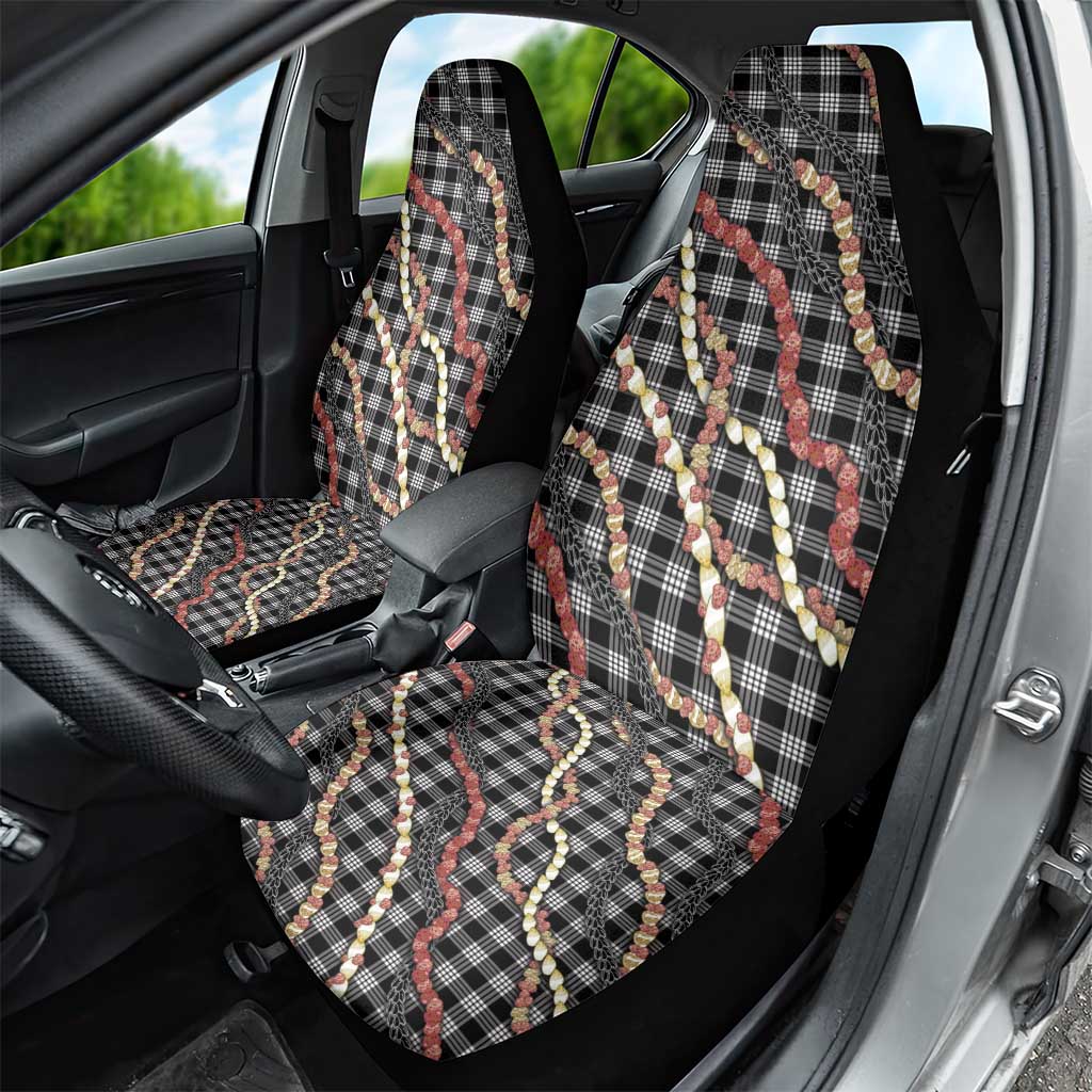Hawaii Palaka Niihau Shell Lei Car Seat Cover Tropical Island Plaid Patterns