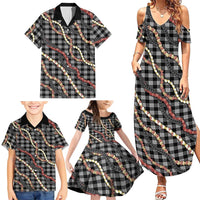 Hawaii Palaka Niihau Shell Lei Family Matching Summer Maxi Dress and Hawaiian Shirt Tropical Island Plaid Patterns DT05 - Polynesian Pride