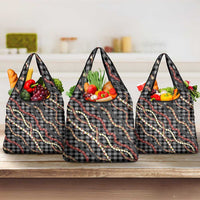 Hawaii Palaka Niihau Shell Lei Grocery Bag Tropical Island Plaid Patterns