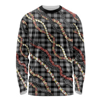 Hawaii Palaka Niihau Shell Lei Long Sleeve Shirt Tropical Island Plaid Patterns