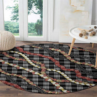 Hawaii Palaka Niihau Shell Lei Round Carpet Tropical Island Plaid Patterns