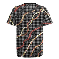 Hawaii Palaka Niihau Shell Lei Rugby Jersey Tropical Island Plaid Patterns