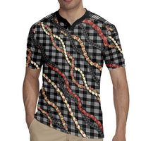 Hawaii Palaka Niihau Shell Lei Rugby Jersey Tropical Island Plaid Patterns