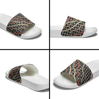 Hawaii Palaka Niihau Shell Lei Slide Sandals Tropical Island Plaid Patterns