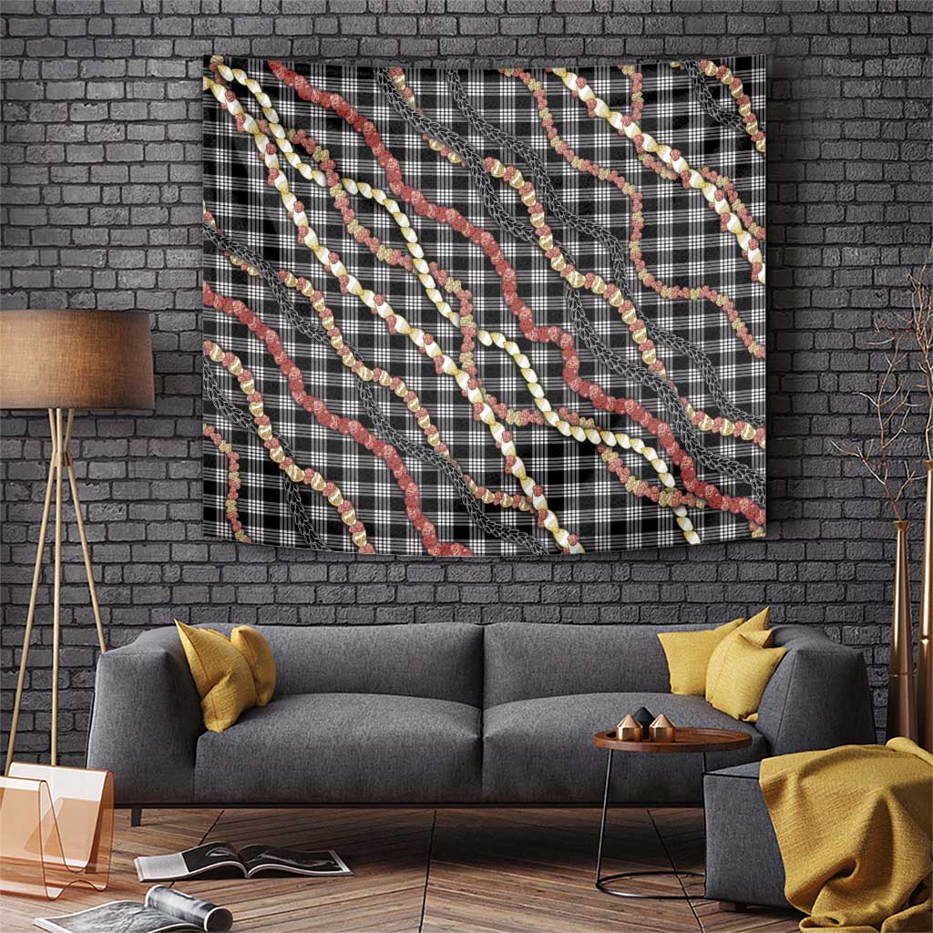 Hawaii Palaka Niihau Shell Lei Tapestry Tropical Island Plaid Patterns