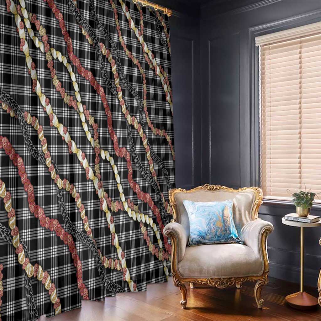 Hawaii Palaka Niihau Shell Lei Window Curtain Tropical Island Plaid Patterns