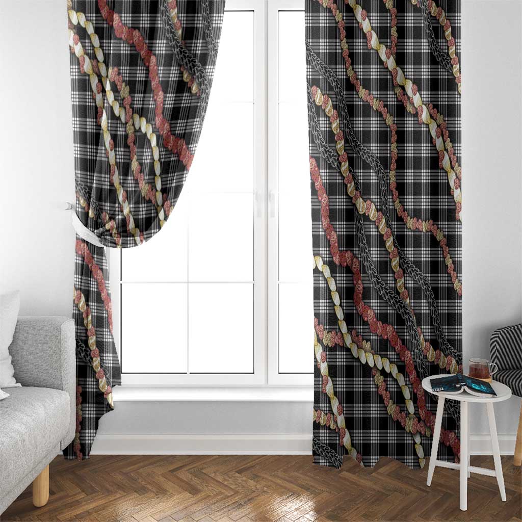 Hawaii Palaka Niihau Shell Lei Window Curtain Tropical Island Plaid Patterns