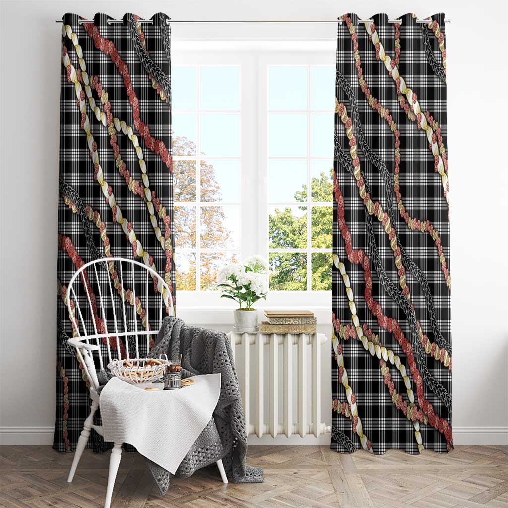 Hawaii Palaka Niihau Shell Lei Window Curtain Tropical Island Plaid Patterns