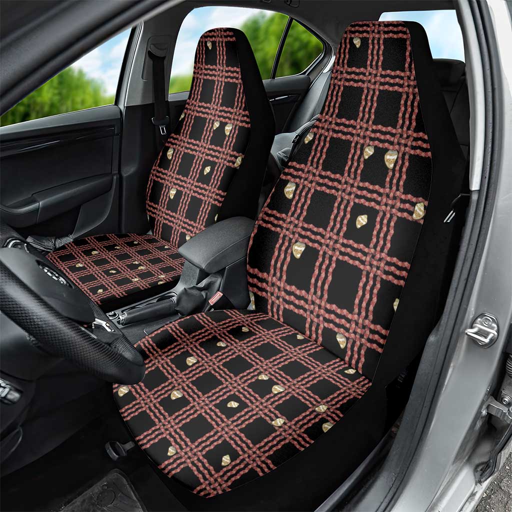 Hawaii Palaka Kahelelani Shell Lei Costume Car Seat Cover Plaid Patterns DT05 - Polynesian Pride
