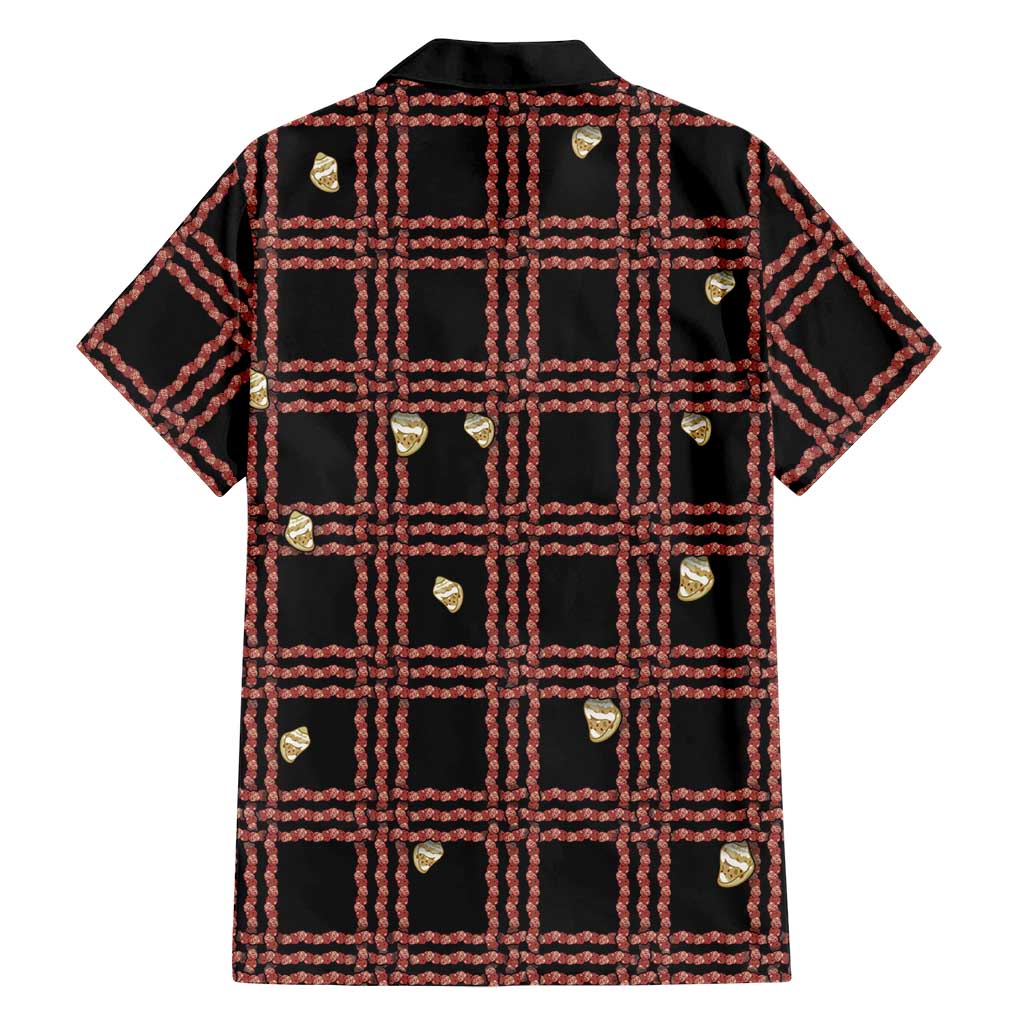 Hawaii Palaka Kahelelani Shell Lei Costume Family Matching Short Sleeve Bodycon Dress and Hawaiian Shirt Plaid Patterns DT05 - Polynesian Pride
