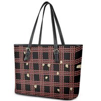 Hawaii Palaka Kahelelani Shell Lei Costume Leather Tote Bag Plaid Patterns DT05 - Polynesian Pride
