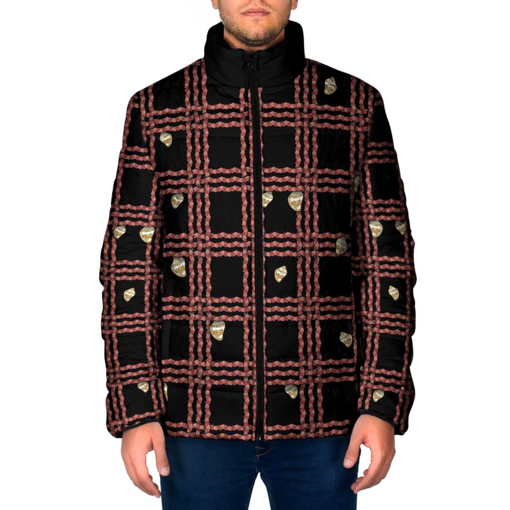 Hawaii Palaka Kahelelani Shell Lei Costume Padded Jacket Plaid Patterns