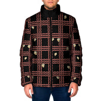Hawaii Palaka Kahelelani Shell Lei Costume Padded Jacket Plaid Patterns