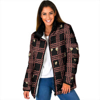Hawaii Palaka Kahelelani Shell Lei Costume Padded Jacket Plaid Patterns
