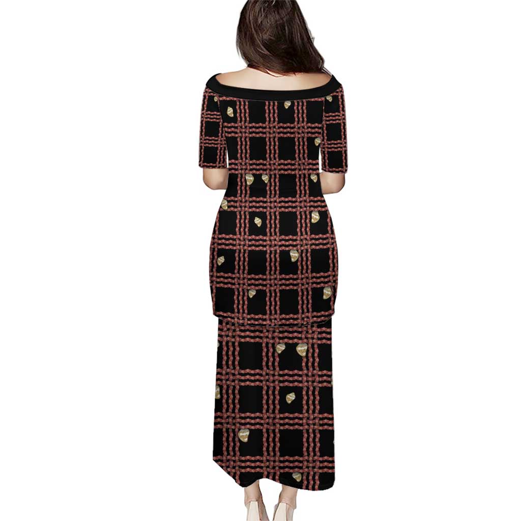 Hawaii Palaka Kahelelani Shell Lei Costume Puletasi Plaid Patterns
