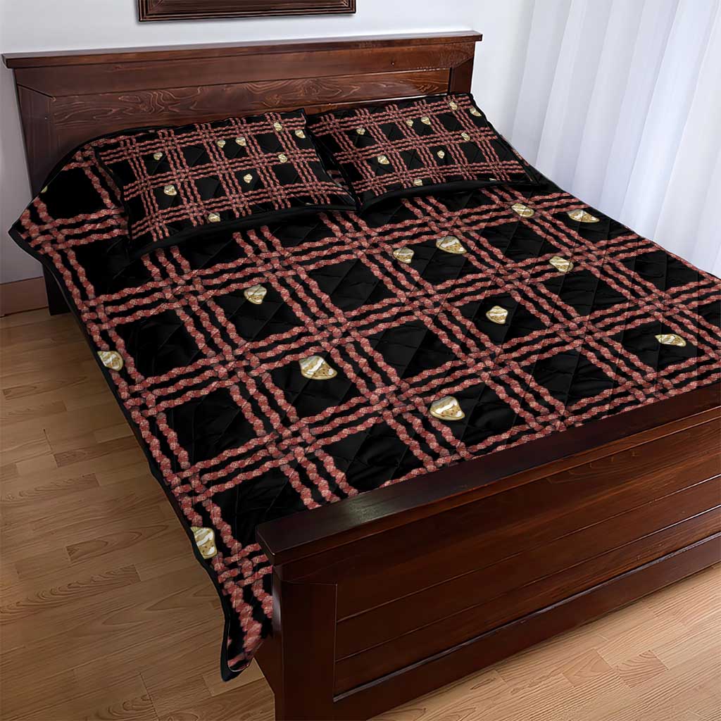 Hawaii Palaka Kahelelani Shell Lei Costume Quilt Bed Set Plaid Patterns DT05 - Polynesian Pride