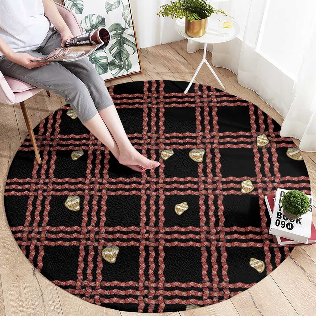 Hawaii Palaka Kahelelani Shell Lei Costume Round Carpet Plaid Patterns DT05 - Polynesian Pride