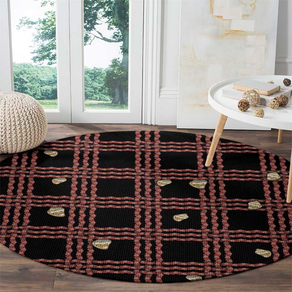 Hawaii Palaka Kahelelani Shell Lei Costume Round Carpet Plaid Patterns DT05 - Polynesian Pride