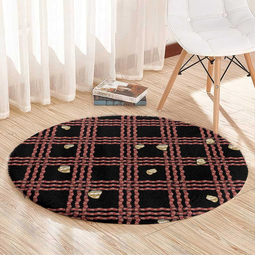 Hawaii Palaka Kahelelani Shell Lei Costume Round Carpet Plaid Patterns DT05 - Polynesian Pride