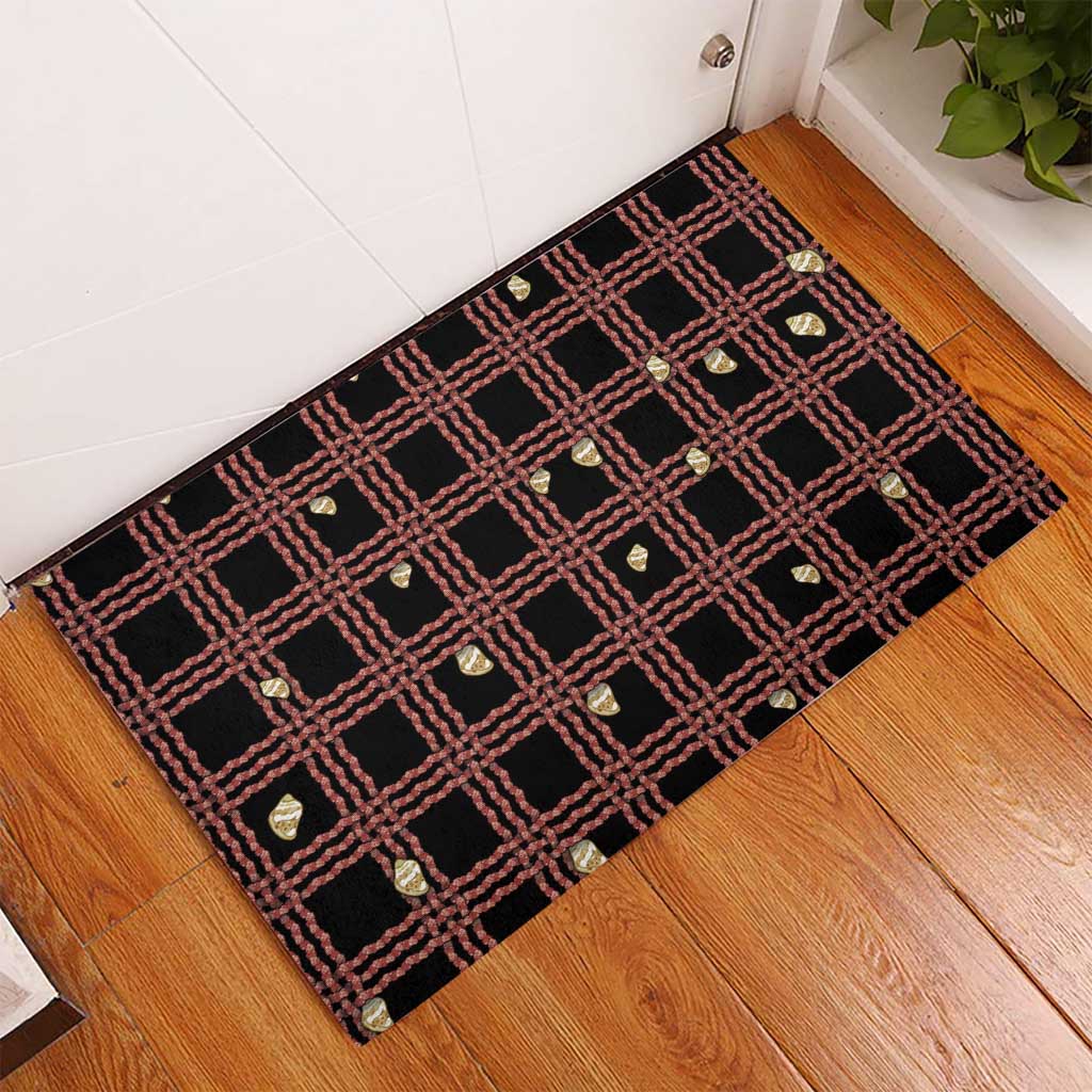 Hawaii Palaka Kahelelani Shell Lei Costume Rubber Doormat Plaid Patterns