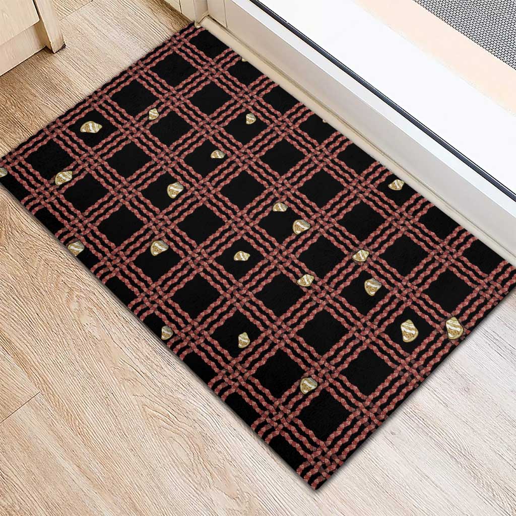 Hawaii Palaka Kahelelani Shell Lei Costume Rubber Doormat Plaid Patterns