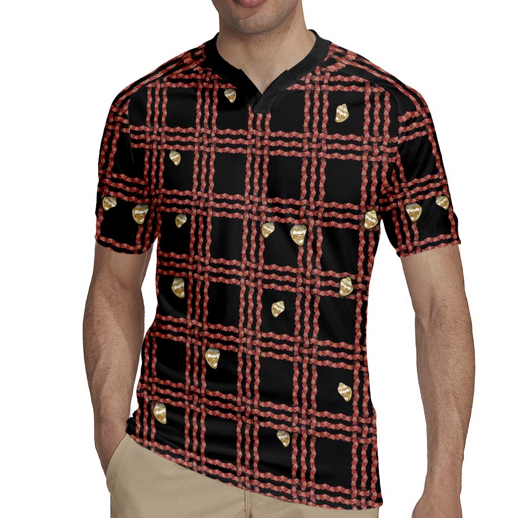 Hawaii Palaka Kahelelani Shell Lei Costume Rugby Jersey Plaid Patterns