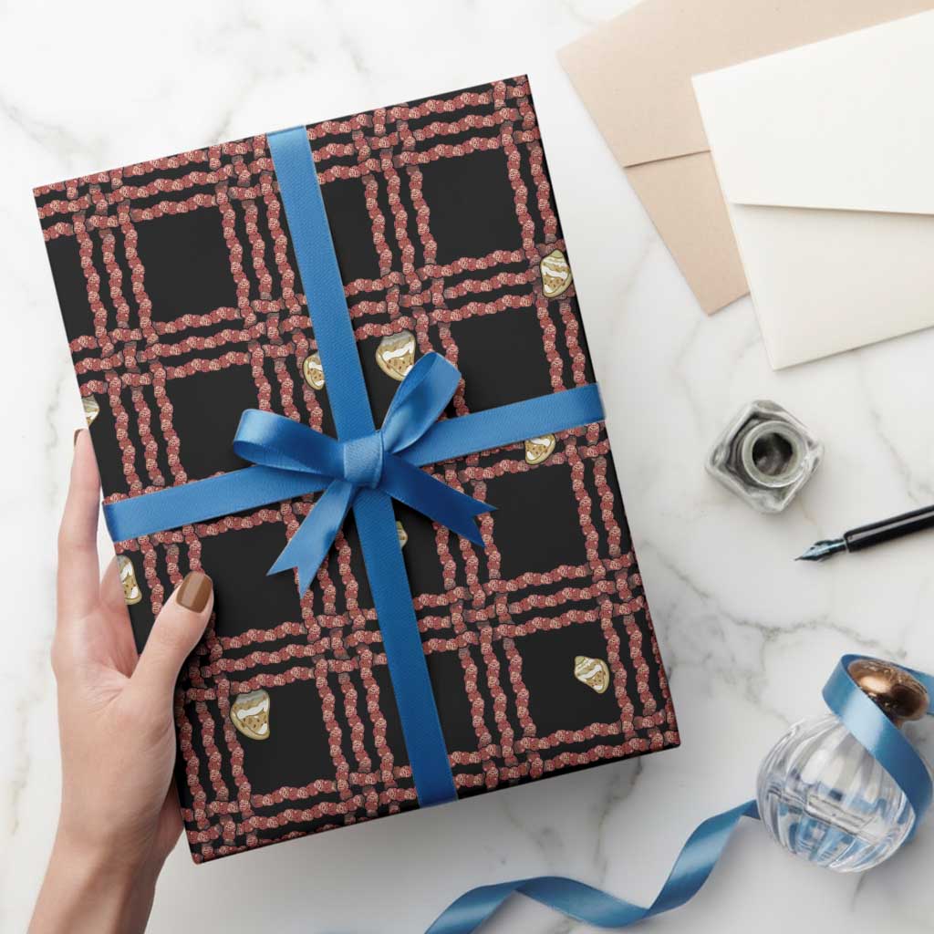 Hawaii Palaka Kahelelani Shell Lei Costume Wrapping Paper Plaid Patterns