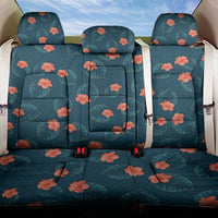 Hawaii Monstera Back Car Seat Cover Hibiscus Flowers Simple Style - Polynesian Pride