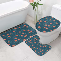 Hawaii Monstera Bathroom Set Hibiscus Flowers Simple Style - Polynesian Pride
