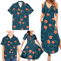 Hawaii Monstera Family Matching Summer Maxi Dress and Hawaiian Shirt Hibiscus Flowers Simple Style - Polynesian Pride