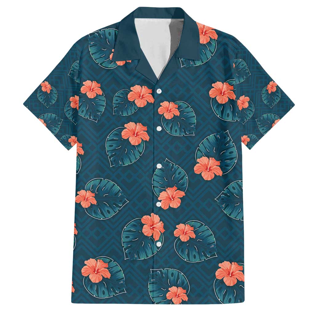 Hawaii Monstera Family Matching Summer Maxi Dress and Hawaiian Shirt Hibiscus Flowers Simple Style - Polynesian Pride