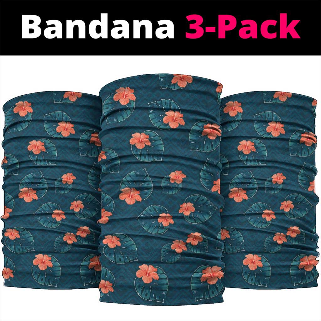 Hawaii Monstera Neck Gaiter Hibiscus Flowers Simple Style DT05