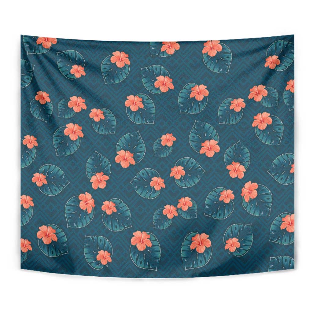 Hawaii Monstera Tapestry Hibiscus Flowers Simple Style DT05 - Polynesian Pride