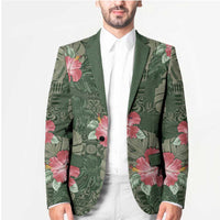 Hawaii Blazer Green Polynesian Monstera Patterns DT05 - Polynesian Pride