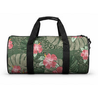 Hawaii Duffle Bag Green Polynesian Monstera Patterns