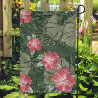 Hawaii Garden Flag Green Polynesian Monstera Patterns - Polynesian Pride