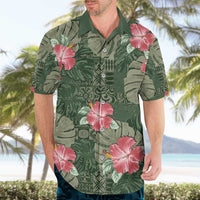Hawaii Hawaiian Shirt Green Polynesian Monstera Patterns - Polynesian Pride