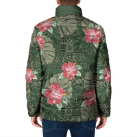 Hawaii Padded Jacket Green Polynesian Monstera Patterns DT05 - Polynesian Pride