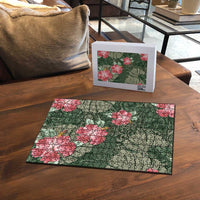 Hawaii Puzzle Green Polynesian Monstera Patterns DT05 - Polynesian Pride