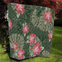 Hawaii Quilt Green Polynesian Monstera Patterns - Polynesian Pride