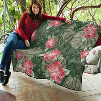 Hawaii Quilt Green Polynesian Monstera Patterns - Polynesian Pride