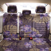 Hawaii Back Car Seat Cover Purple Polynesian Monstera Patterns - Polynesian Pride