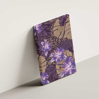 Hawaii Canvas Wall Art Purple Polynesian Monstera Patterns - Polynesian Pride
