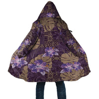 Hawaii Cloak Purple Polynesian Monstera Patterns - Polynesian Pride