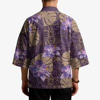 Hawaii Kimono Purple Polynesian Monstera Patterns DT05 - Polynesian Pride