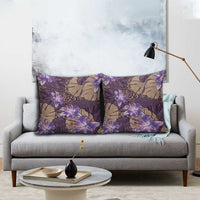 Hawaii Pillow Cover Purple Polynesian Monstera Patterns - Polynesian Pride