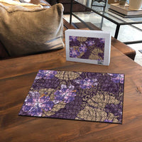 Hawaii Puzzle Purple Polynesian Monstera Patterns DT05 - Polynesian Pride